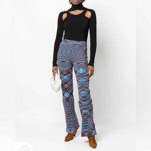 Jonathan Simkhai multicolored knitted flared trousers